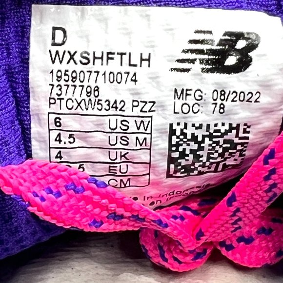 6D 6W 6 WIDE WIDTH New Balance X Coco Purple Pink Fuel Cell Shift Sneakers Shoes - Picture 12 of 13